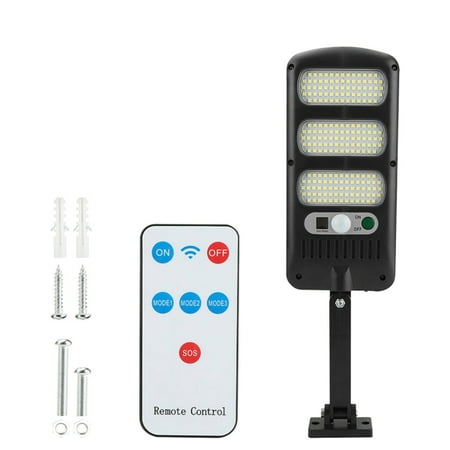 

FNNMNNR Outdoor Solar Street Wall Light Sensor PIR Motion LED Lamp w/ Remote for Garden Street Deck Yard Garage Patio