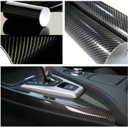 Car Accessories CARBON FIBER Self Adhesive Vinyl Sticker Wrap Hood Roof 5D BLACK