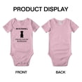 thumbnail image 3 of Warning: Protected by A Bordeaux Dog Funny Baby Bodysuit Newborn Clothes (Pink,0-3 Months), 3 of 5