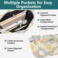 thumbnail image 3 of FORMRS Tote Bag for Women Quilted Large Capacity Travel Work Carry On Shoulder Handbag, Purple Rainbow Clouds, 3 of 7