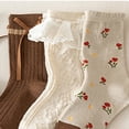 thumbnail image 6 of MXIEZI 3 Pack Kids Toddler Girls Cotton Crew Socks Athletic Socks for 1-12Y, 6 of 7