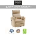 thumbnail image 3 of Soho Baby Nottingham Upholstered Glider Recliner Rocking Chair 360° Swivel for Nursery and Living Room – Latte​, 3 of 12