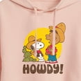 thumbnail image 3 of Peanuts - Franklin And Snoopy Howdy - Juniors Cropped Pullover Hoodie, 3 of 6