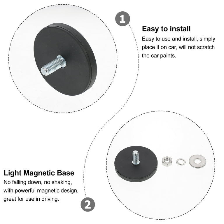 Eease 4pcs Rubber Coated Magnets Neodymium Disc Base