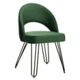 thumbnail image 4 of SAFAVIEH Jora Velvet Retro Side Chair Set of 2 Malachite Green / Black, 4 of 12