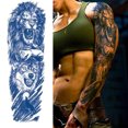 thumbnail image 4 of Etiqueta Engomada Del Tatuaje Brazo Arte Corporal 4 Uds Jesús Manga Completa Pegatinas Calavera Tatuajes Semipermanentes, 4 of 9
