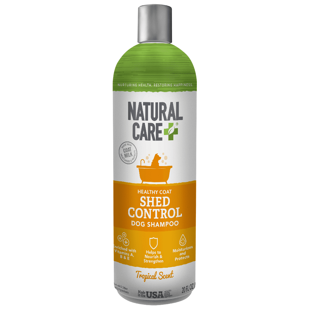 Natural Care Healthy Coat Shed Control Dog Shampoo, Tropical Scent, 20 Ounces