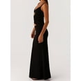 thumbnail image 3 of Women Bodycon Spaghetti Strap Cutout Maxi Dress Hollow Sexy Fitted Dresses Slip Long Dress Evening, 3 of 6