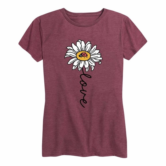 Instant Message - Love Daisy Ladybug Short Sleeve Graphic T-Shirt