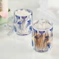 thumbnail image 2 of Yayeee 2 Pack Qtip Holder Bathroom Cotton Swab Canister with Lid Clear Dispenser Set, Watercolor Jellyfish Pattern, 2 of 6