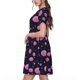 thumbnail image 2 of Disketp Pink Planets And Stars para Vestido de Manga Corta para Mujeres, Vestidos de Verano para Mujeres, Casual y Holgado para la Playa, 2 of 6