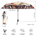 thumbnail image 3 of FORMRS Travel Umbrella Folding Auto Open Close Windproof Rain UV Protection, Baseball Pattern, 3 of 8