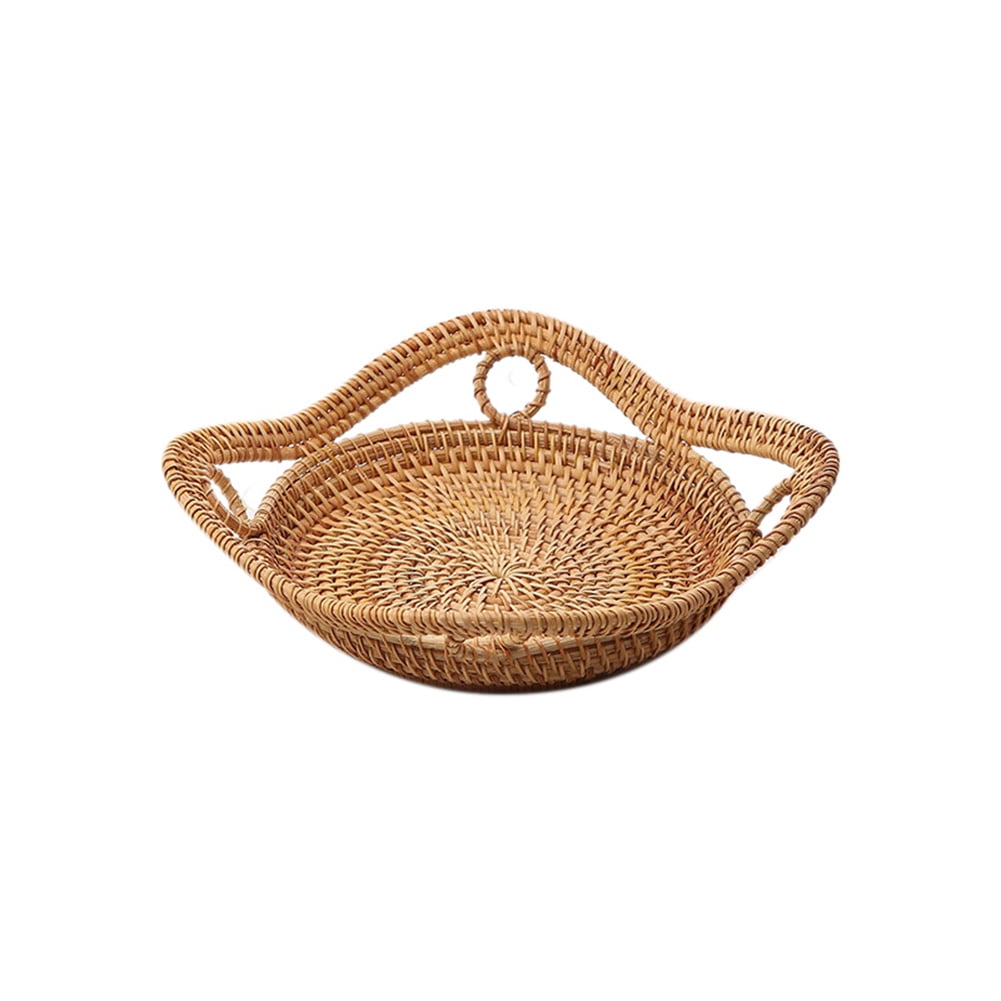Details about   Wicker & Fabric Storage Basket Hamper Gift  Handles Bread Basket Picnick Decor 