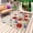 Light Beige Deep Red, variant on Red Blue Floral Outdoor Rug for Patio/Deck/Porch, Non-Slip Large Area Rug 5 x 8 Ft, Independence Day Flowers Grey Wooden Indoor Outdoor Rugs Washable Area Rugs, Reversible Camping Rug Carpet Runner