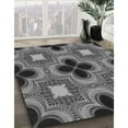 thumbnail image 2 of Ahgly Company Indoor Square Patterned Dark Gray Black Area Rugs, 3' Square, 2 of 6