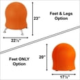 thumbnail image 3 of Scranton & Co Fabric Blue Ball Chair Rectangular Active Seating 23" Unassembled, 3 of 3