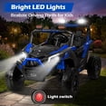 thumbnail image 2 of Wisairt 24V Ride on Toys 4WD Ride on Cars with Remote Control, 2 XL Seater Electric Car for Kids, Power Car Wheels, UTV w/ Four Motors, Music, LED Lights, Wireless Audio, 3 Speeds, Blue, 2 of 10