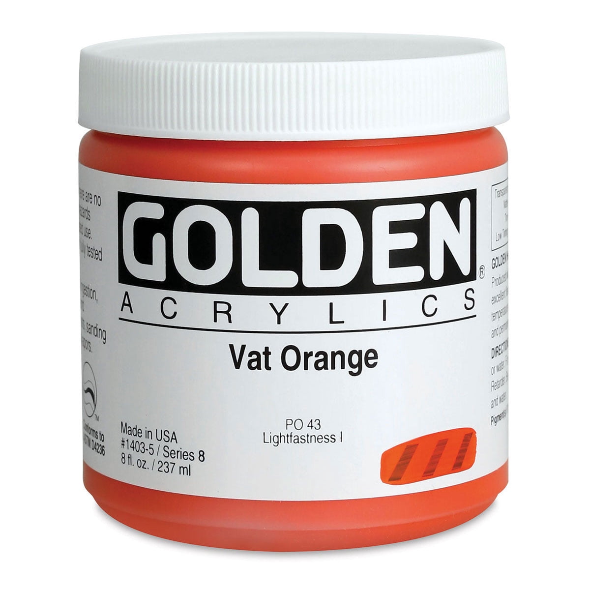 Golden� Heavy Body Acrylic, 8 oz., Vat Orange