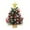 Gold (without light), variant on Tabletop Christmas Tree, 22 Inch Mini Artificial Christmas Tree with Pine Cone, Res Berries and Star Tree, Snow Flocked Small Xmas Tree for Holiday Indoor DIY Christmas Decor