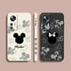 thumbnail image 2 of Case For Xiaomi 13 12 12S 11 11T 10 10S 9 9SE 8 Pro Ultra Lite Colour Simple Liquid Silicone Case Anime Cute Mickey Minnie Mouse, 2 of 5