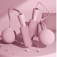 thumbnail image 2 of 1Pcs Cordless Jump Rope Home Gym Equipment with Heavy Balls Sports Fitness Training Bodybuilding Exercise Rapid Speed Skipping (Pink ,Big Ball), 2 of 7