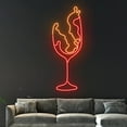 thumbnail image 4 of Handmadetneonsign Wine Glass Couple Neon Light, Wine Glass Lover Neon Sign, Drinking Wine Led Light, 4 of 5
