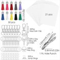 thumbnail image 3 of Kit de Llaveros Shrinky-Dink de 172 Piezas con Cadena, Anilla, Anillas y Perforadora. Accesorios para Manualidades., 3 of 5