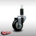 thumbnail image 2 of 3 Inch SS Black Poly Wheel Swivel 1-1/4 Inch Expanding Stem Caster SCC, 2 of 2