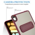 thumbnail image 5 of Designed for iPad mini 7th (A17 Pro) 2024 / mini 6th 2021 Case, Ultra Thin Matte PC Back Translucent Case with Kickstand Flexible TPU Bumper Absorbs Shock Lightweight Thin Protective Cover, Winered, 5 of 7