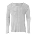 thumbnail image 3 of VJATTWR Men's Shirts Long Sleeve Basic Pullover T-Shirt with Pocket L, 3 of 6