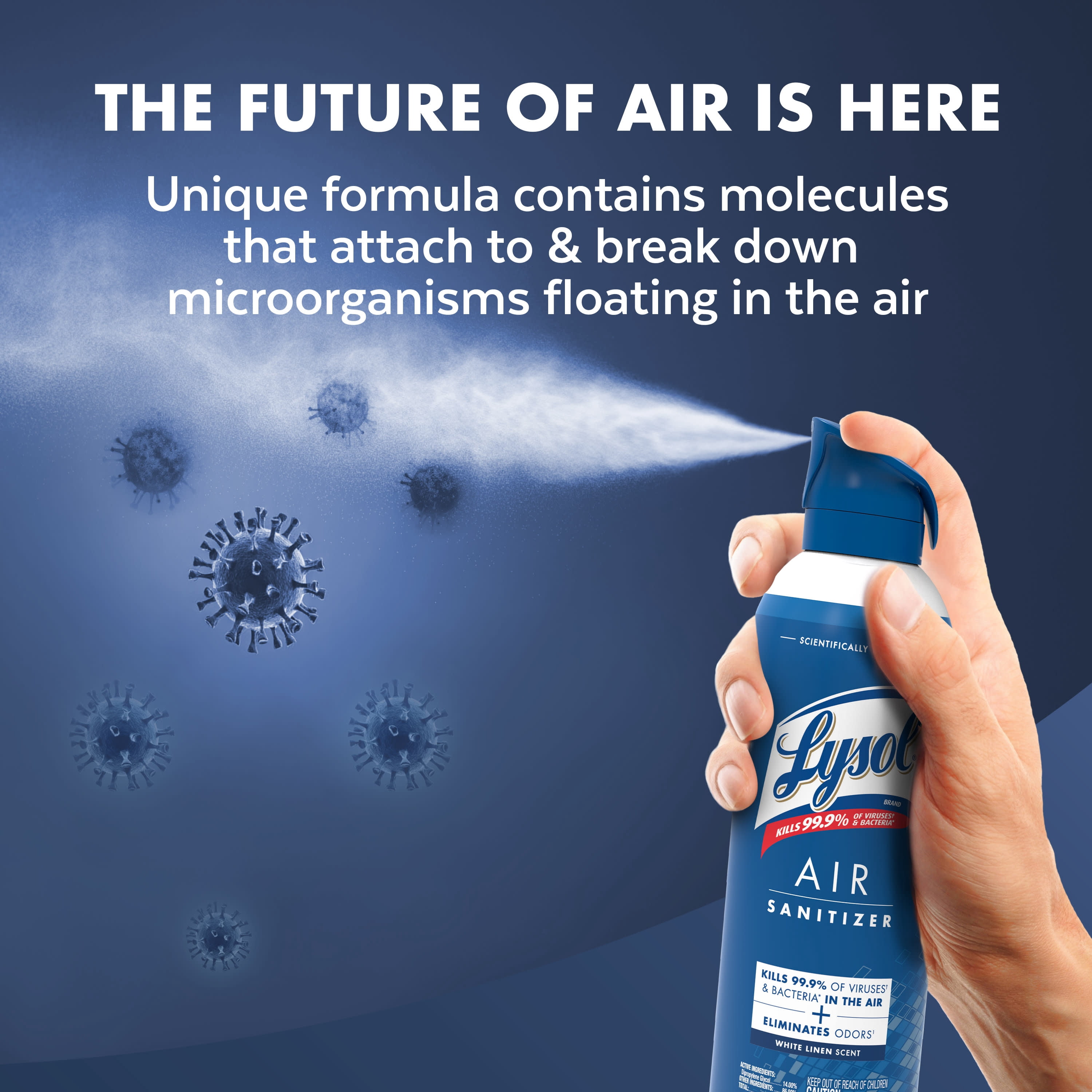 (3 pack) Lysol Air Sanitizer Spray for Air Sanitization and Bacterial Odor Elimination, Air Freshener Alternative, White Linen Scent, 10 oz (Pack of 2)