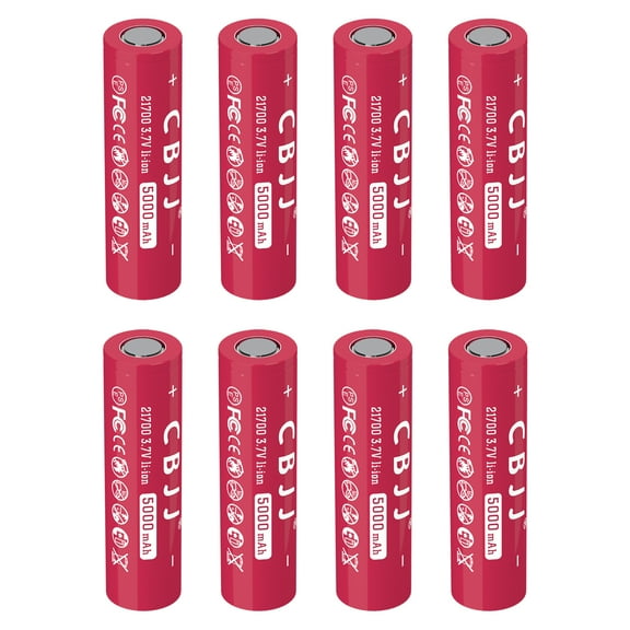 CBJJ 21700 Battery Rechargeable Li-ion Batteries 3.7V 5000mAh 8PCS
