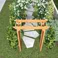 thumbnail image 2 of Holaki Wooden Arbor - [Sturdy Solid Wood Arch] for [Weddings, Ceremonies & Garden Decor] | [Plant Climbing Trellis] | [Warm Light Brown Finish] | 63" x 85", 2 of 19