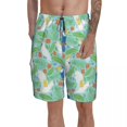 thumbnail image 1 of Hibiscus Board Shorts Funny Beach Swimming Trunks Polyester Men Swim Trunks, 1 of 5