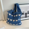 thumbnail image 6 of JingChun Knitted Shoulder Tote Bag Large Crochet Beach Bag Hobo Bag Aesthetic Tote Handbags for Women, 6 of 6