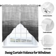 thumbnail image 3 of Swag Curtain Valances Black Beach Ocean Swag Valances for Kitchen Windows Ombre Abstract Oil Painting Short Topper Curtains Valance Tier Pair for Kitchen Bedroom Living Room Bathroom 28"x36", 3 of 8