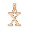 thumbnail image 1 of Diamond2Deal 14K Rose Gold Block Letter X Initial Pendant for Women, 1 of 5