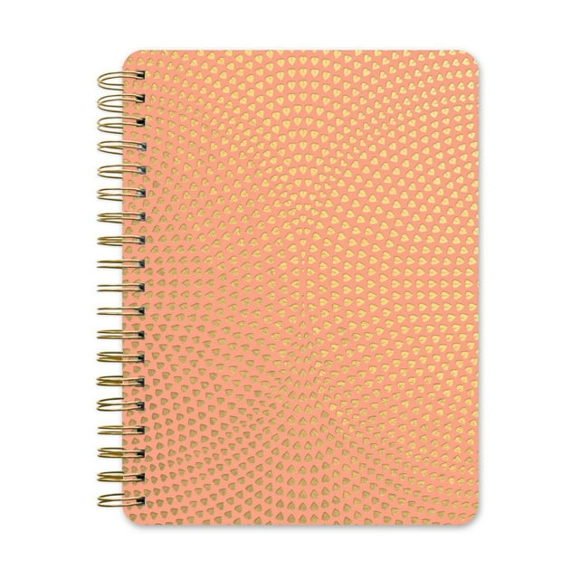 Think Ink Twin Wire Peach Mandala Journal - 6” X 8", 192 Lined Pages. Perfect for Teens and Adults at Home, School, or Work