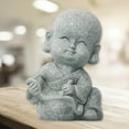 thumbnail image 3 of Estatua de Buda creativa Té coleccionable Resina Feng Shui Bebé Monje Estatua de Buda Estatuilla de monje para escritorio Pintura shamjiam  Estatua de Monk Buddha, 3 of 8