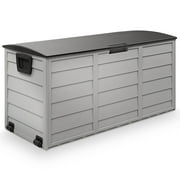 75GAL Deck Box, Outdoor Storage Box w/ Weight Capacity-270 lbs, Waterproof Storage Container with Lid for Outside Furniture Cushions, Garden Tools & Kids' Toys, Organization and Storage