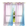 thumbnail image 6 of Yayeee Window Curtains Set of 2 for Living Room Light Filtering 63"x42", Pink Gradient, 6 of 7