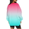 thumbnail image 3 of Tdoqot Womens Trendy Sweatshirts- Pullover Casual Gradient Crewneck Tunic Tops Sky Blue Size M, 3 of 5