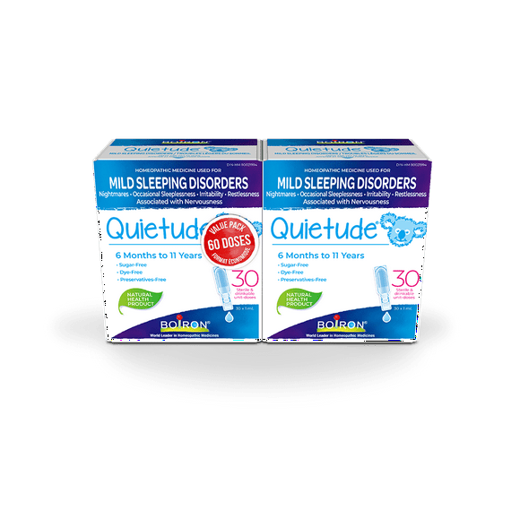 Boiron Quietude for Children – 2 Boxes (30 Unit-Doses Each) – Homeopathic Medicine for Mild Sleeping Disorders