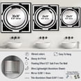 thumbnail image 4 of Designart "Bauhaus Circular Minimalism Black and White" Modern Geometric Square Mirror Wall Decor Modern - Large Black Square Bathroom Mirror - Square Printed Wall Mirror Art, 4 of 5