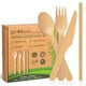 thumbnail image 1 of Juego de cubiertos de madera desechables ECOSANX 220 piezas de bambú, 1 of 7