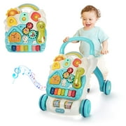 Super Joy Sit-to-Stand Push Walker with Activity Panel, Lights, Music & Early Education Toy for Babies