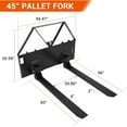 thumbnail image 6 of ChaoLink 46 inches Heavy-Duty Tractor Pallet Forks,3200lbs Capacity,Quick Attach Bucket Forks with Hitch Ball, Versatile Loader Forks for Farms, Warehouses, and Construction Sites, 6 of 8
