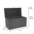Cosco Outdoor Patio Deck Storage Box, Extra Large, 180 Gallons, Gray