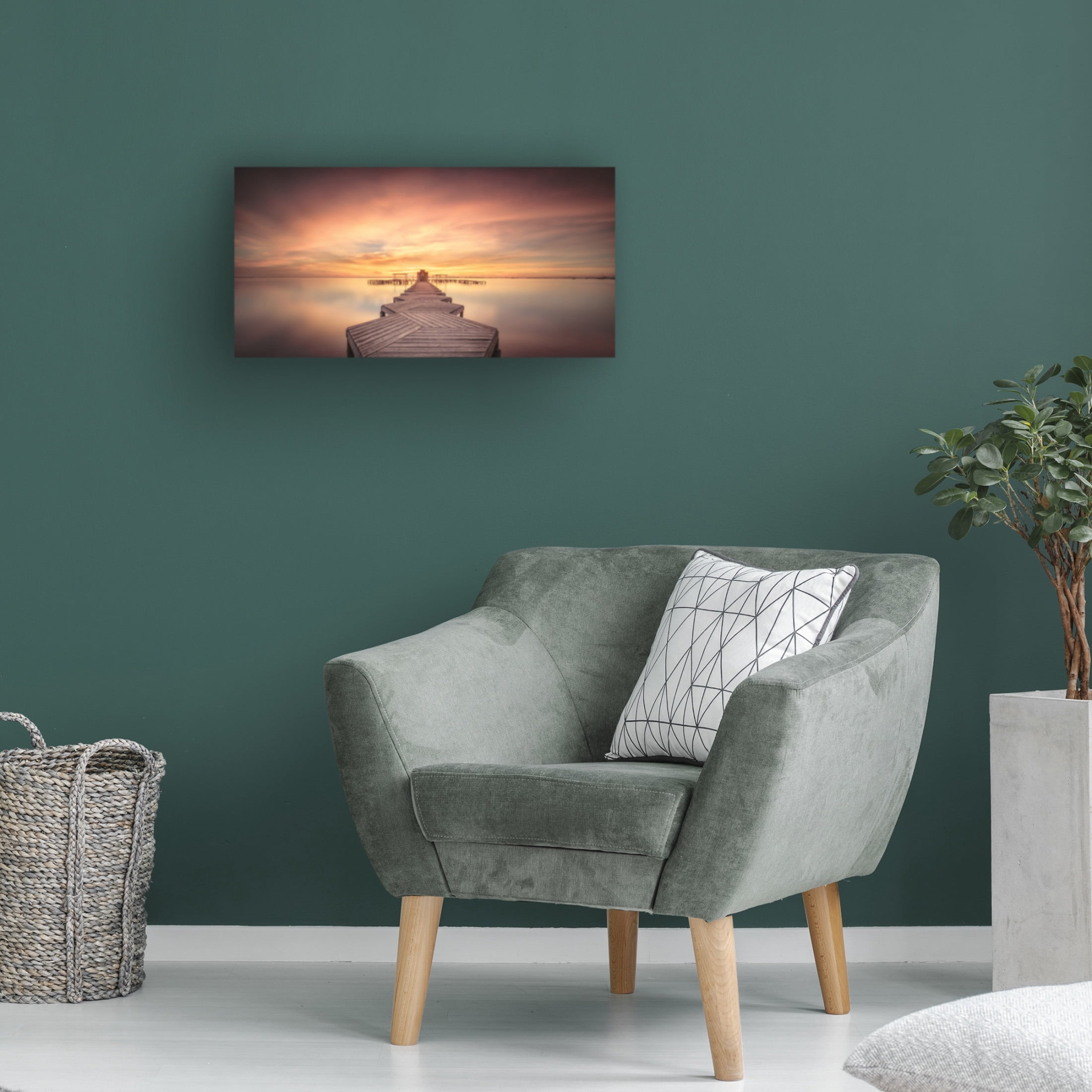 Canvas Wall Art - Doroteo Tobarra Narro 'Balneario' Wall Art for Living Room, Bedroom, or Office D?cor by Trademark Fine Art - 32 x 16 Inches