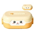 thumbnail image 4 of 700ml Double Insulation Microwaveable Toddler Lunch Box Cute 3D Cartoon Food Container, 4 of 8